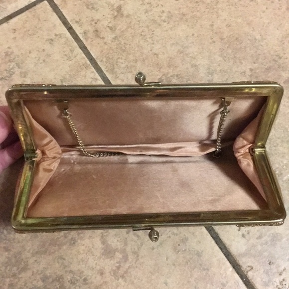 Vintage gold glitter clutch - Picture 2 of 4